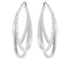 Swarovski Swarovski Spiral Pierced Earrings White Rhodium-plated