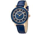 Swarovski Swarovski Octea Lux Watch, Leather Strap, Blue, Rose Gold Tone Blue Rose Gold-plated