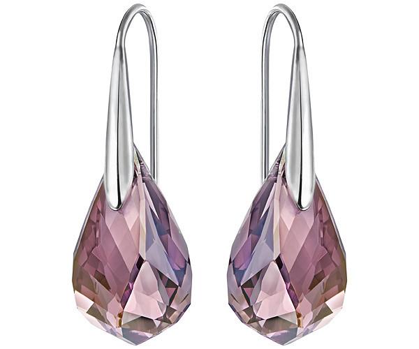 Swarovski Swarovski Energic Pierced Earrings Purple Rhodium-plated