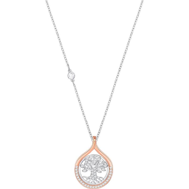 Swarovski Humanist Tree Of Life Pendant, White, Mixed Plating