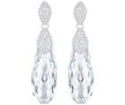 Swarovski Swarovski Height Pierced Earrings, White, Rhodium Plating White Rhodium-plated