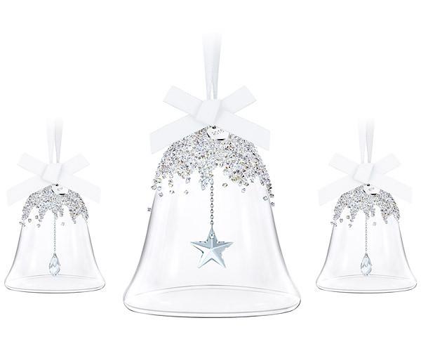 Swarovski Swarovski Christmas Bell Ornament Set 2016 Clear Crystal