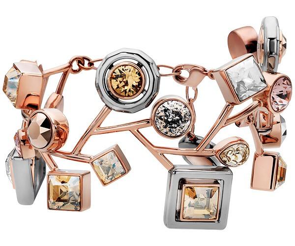 Swarovski Swarovski Arbol Bracelet, Multi-colored, Rose Gold Plating Brown Rose Gold-plated
