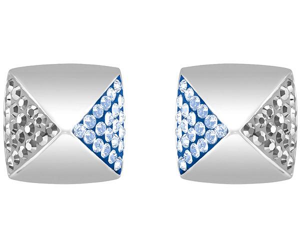 Swarovski Swarovski Glance Stud Pierced Earrings, Blue Blue Rhodium-plated