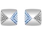 Swarovski Swarovski Glance Stud Pierced Earrings, Blue Blue Rhodium-plated