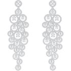 Swarovski Creativity Chandelier Pierced Earrings, White, Rhodium Plating