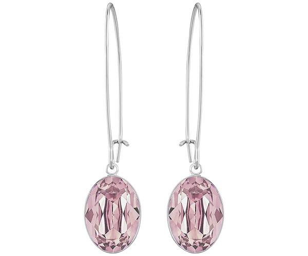 Swarovski Swarovski Puzzle Pierced Earrings Pink Rhodium-plated