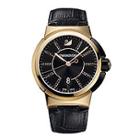Swarovski Piazza Grande Black Rose Gold Tone Watch