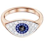Swarovski Duo Evil Eye Ring, Multi-colored, Rose Gold Plating