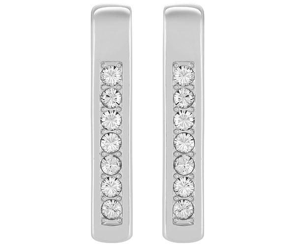 Swarovski Swarovski Pavã© Pierced Earrings White Rhodium-plated
