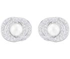 Swarovski Swarovski Elaborate Pierced Earrings, White White Rhodium-plated