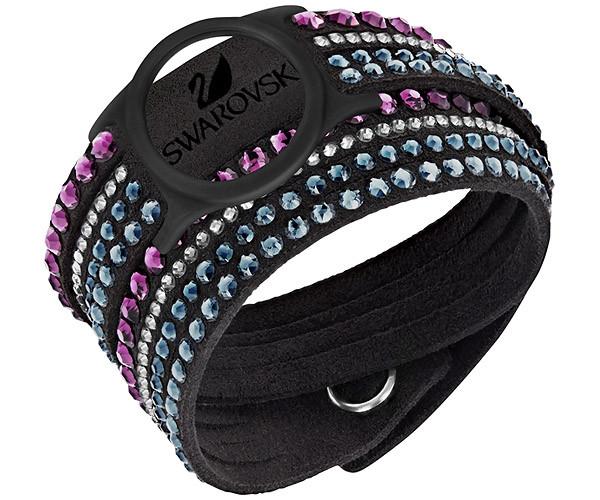Swarovski Swarovski Slake Deluxe Activity Crystal Bracelet Carrier Purple Stainless Steel