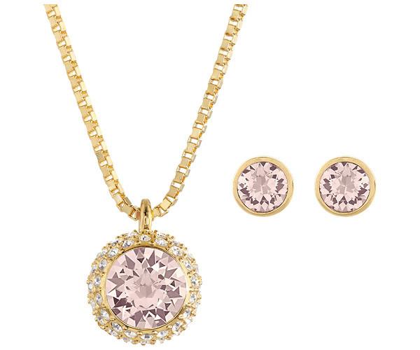 Swarovski Swarovski Flirt Set Pink Gold-plated