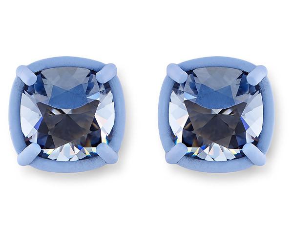 Swarovski Swarovski Atelier Swarovski By Rosie Assoulin, Jewel-y Mchue-y Small Pierced Earrings Teal Rhodium-plated