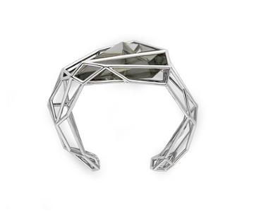 Swarovski Swarovski Atelier Swarovski By Fredrikson Stallard, Armory Small Cuff Gray Rhodium-plated