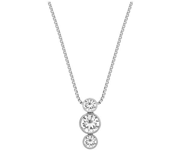 Swarovski Swarovski Vertical Chatons Pendant White Rhodium-plated