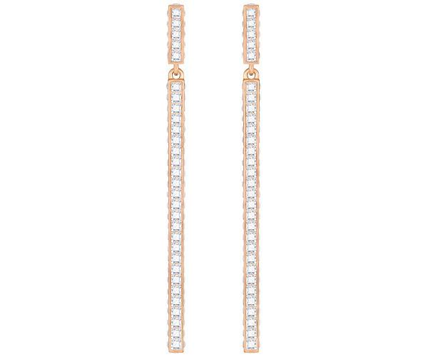 Swarovski Swarovski Game Pierced Earrings, White White Rose Gold-plated