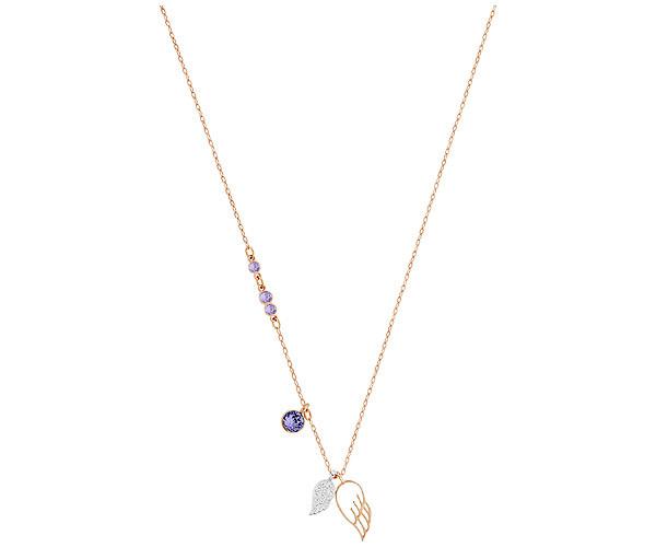 Swarovski Swarovski Duo Wing Pendant, Violet, Mixed Plating Violet Rose Gold-plated