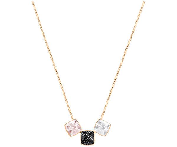Swarovski Swarovski Glance Necklace, Black Light Multi Rose Gold-plated