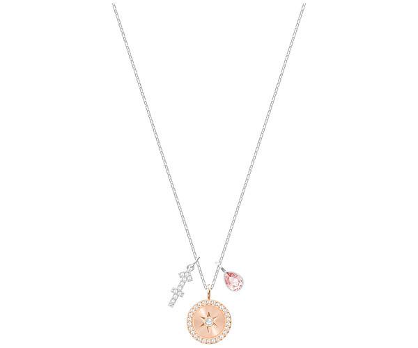 Swarovski Swarovski Zodiac Pendant, Sagittarius, Pink, Rhodium Plating Pink Rhodium-plated