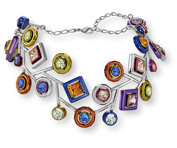 Swarovski Swarovski Atelier Swarovski By Peter Pilotto, Arbol Choker Light Multi Rhodium-plated
