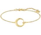 Swarovski Swarovski Crescent And Star Bracelet, White, Gold Plating White Gold-plated