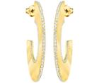 Swarovski Swarovski Gelane Hoop Pierced Earrings, White White Gold-plated