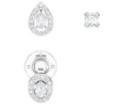 Swarovski Swarovski Attract Pierced Earrings, White, Rhodium Plating White Rhodium-plated
