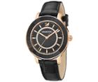 Swarovski Swarovski Octea Lux Watch, Leather Strap, Black, Rose Gold Tone Teal Rose Gold-plated