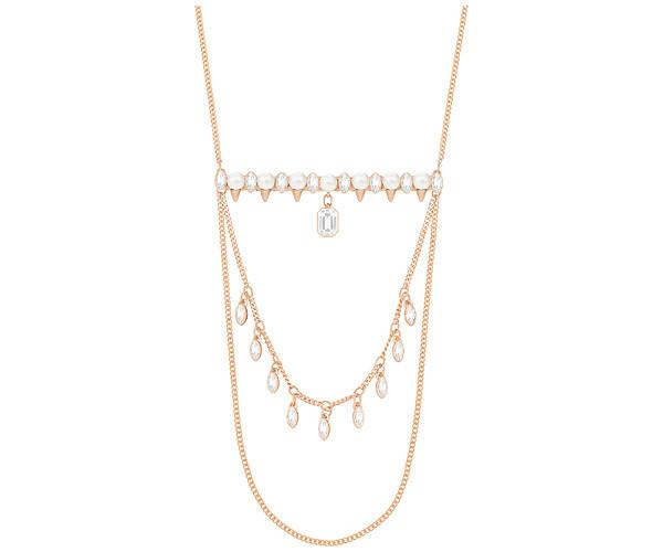 Swarovski Swarovski Gangster Necklace, Medium, White White Rose Gold-plated