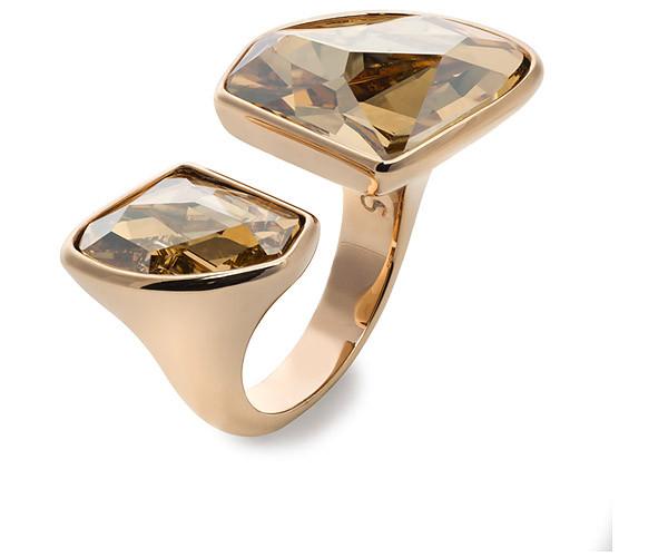 Swarovski Swarovski Atelier Swarovski Core Collection, Neva Open Ring Brown Rose Gold-plated