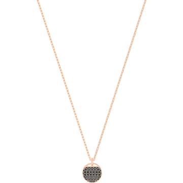 Swarovski Ginger Pendant, Gray, Rose Gold Plating