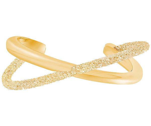 Swarovski Swarovski Crystaldust Cross Cuff, Golden, Gold Plating Brown Gold-plated