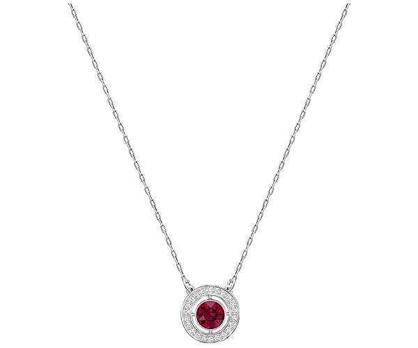Swarovski Swarovski Forever Birthstone Necklace, January, Red Red Rhodium-plated