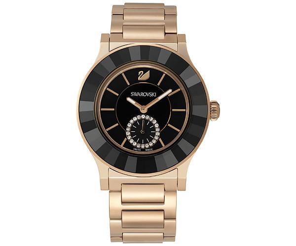 Swarovski Swarovski Octea Classica Watch, Metal Bracelet, Black, Rose Gold Tone  Rose Gold-plated