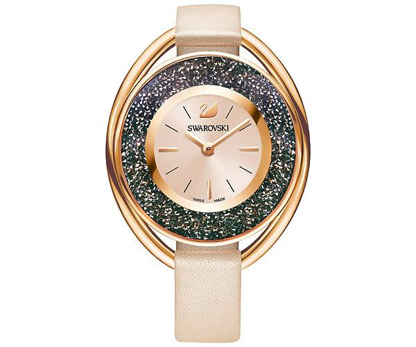 Swarovski Swarovski Crystalline Oval Watch, Beige Pink Rose Gold-plated