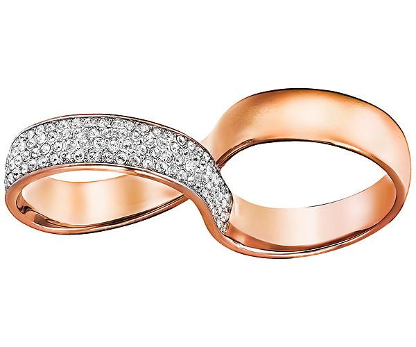 Swarovski Swarovski Exist Double Ring White Rose Gold-plated
