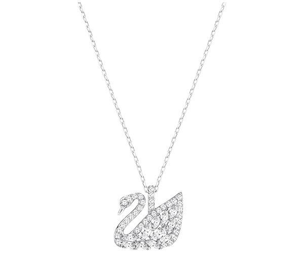 Swarovski Swarovski Swan Lake Pendant, Small, White, Rhodium Plating White Rhodium-plated