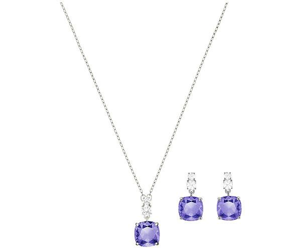 Swarovski Swarovski Vintage Set, Violet, Rhodium Plating Violet Rhodium-plated