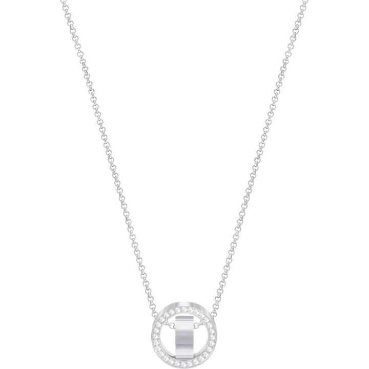 Swarovski Hollow Pendant, Small, White, Rhodium Plating