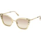 Swarovski Nile Cat Eye Sunglasses, Sk163-p 32g, Light Gold