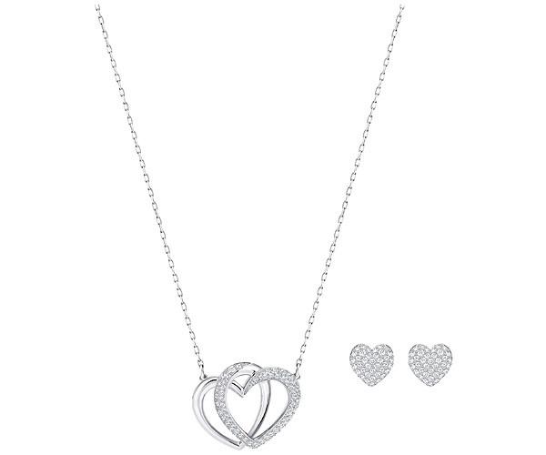 Swarovski Swarovski Dear Set, White White Rhodium-plated
