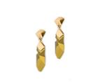 Swarovski Swarovski Atelier Swarovski By Jean Paul Gaultier, Reverse Drop Pierced Earrings Brown Gold-plated