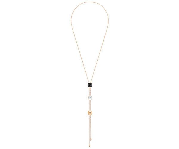 Swarovski Swarovski Glance Y Necklace, Multi-colored, Rose Gold Plating White Rose Gold-plated