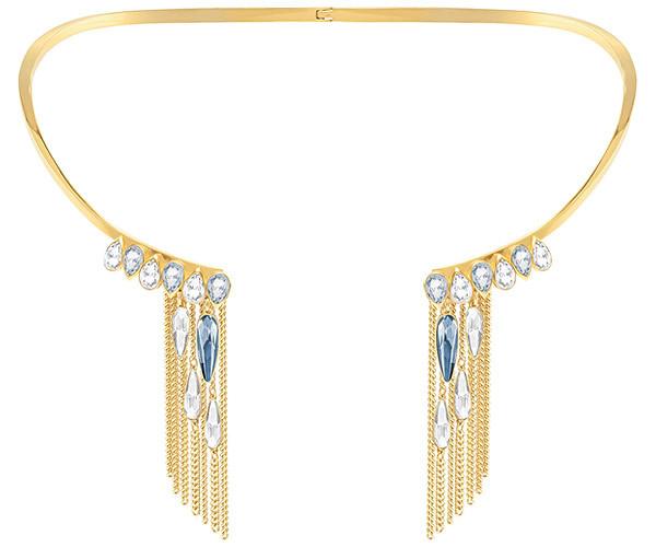 Swarovski Swarovski Gipsy Necklace, Teal Light Multi Gold-plated