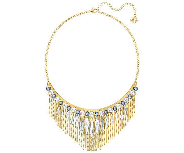 Swarovski Swarovski Gipsy Necklace, Large, Blue, Rose Gold Plating Light Multi Gold-plated
