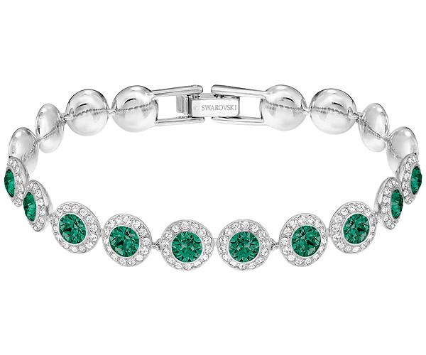 Swarovski Swarovski Angelic Bracelet, Green, Rhodium Plating Green Rhodium-plated