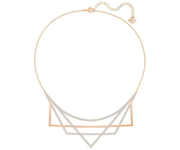 Swarovski Swarovski Geometry Necklace, Medium, White White Rose Gold-plated