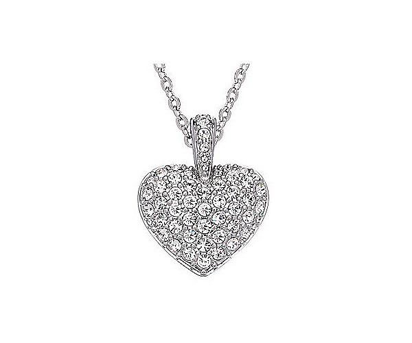 Swarovski Swarovski Puffy Heart Pendant White Rhodium-plated