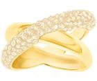 Swarovski Swarovski Crystaldust Cross Ring, Golden, Gold Plating Brown Gold-plated